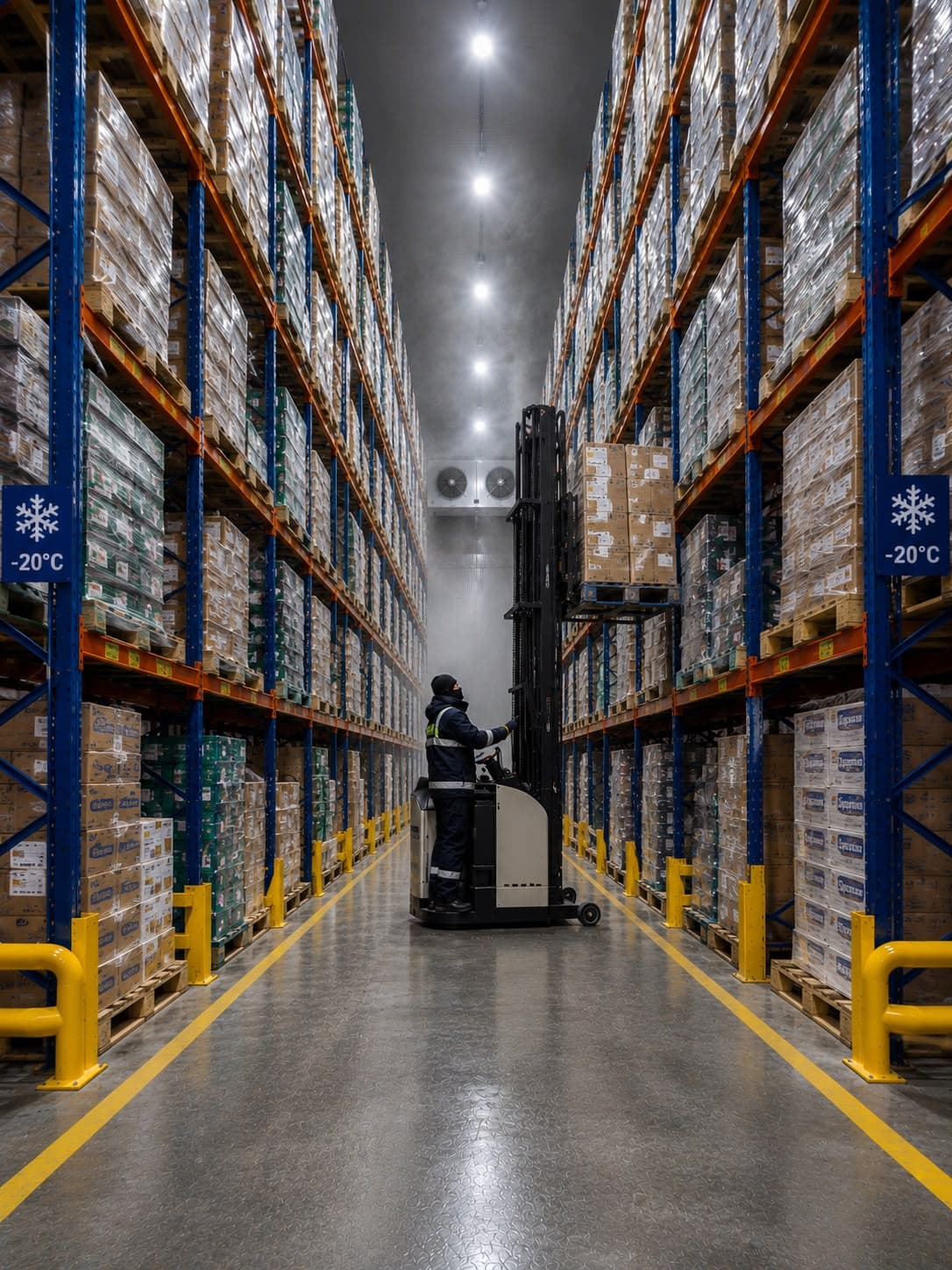 Pallets almacenados en las instalaciones de FrigoService